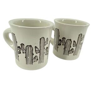 Ore’ Originals Cactus Diner Mug Set, Stoneware Desert Western Coffee Cups